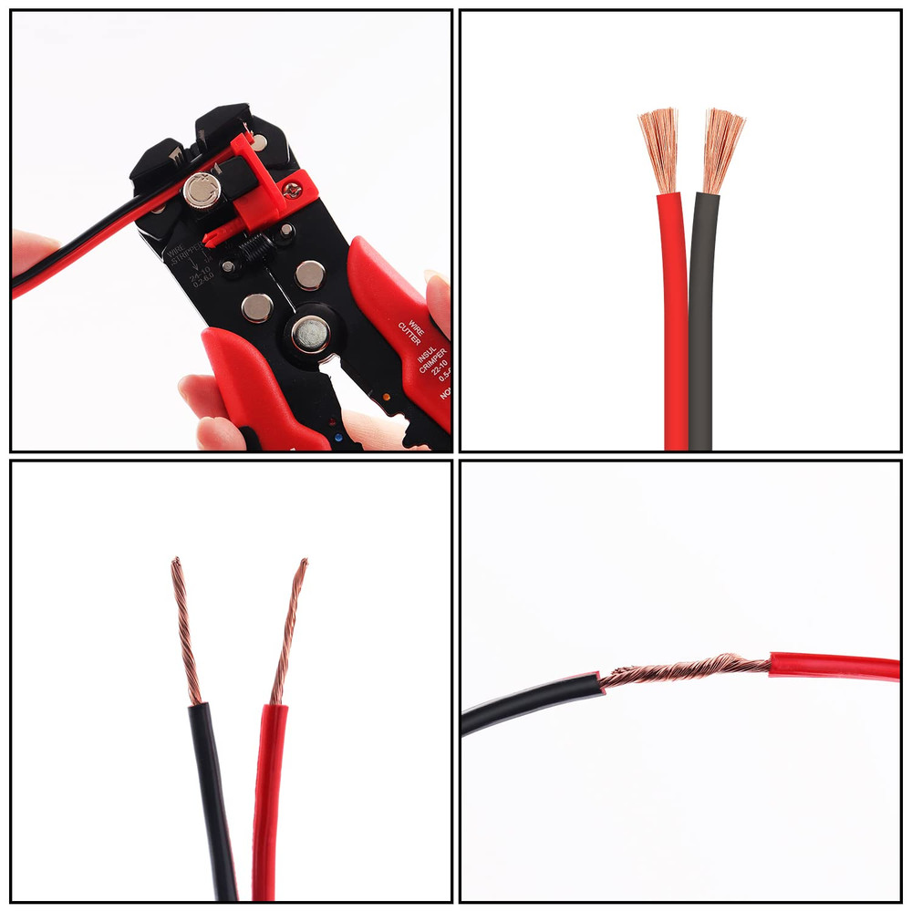 14AWG 100FT Electrical Wire Cable 2 Conductors Red Black Cable Hookup LED Lighti