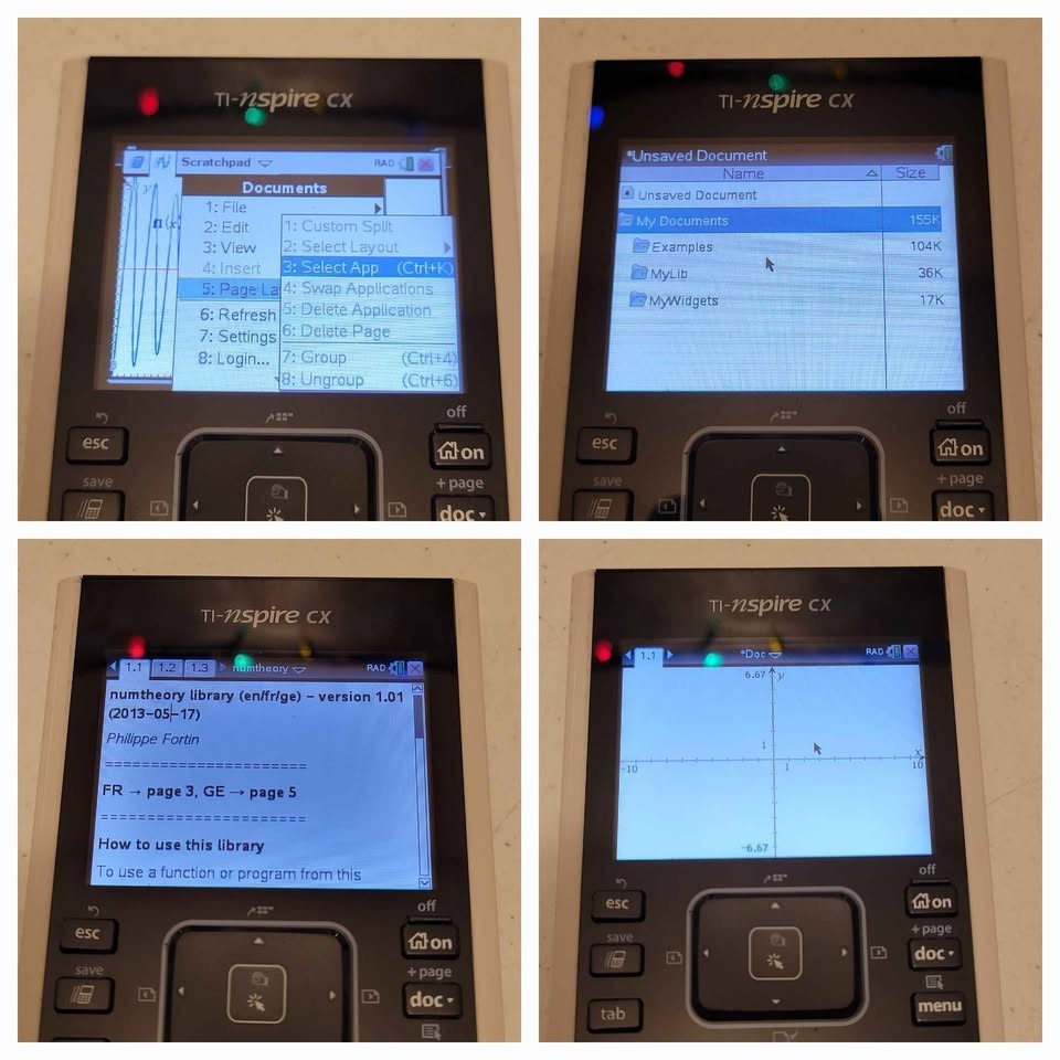 Working TI-Nspire Cx Texas Instruments Screen Graphing Calculator w/ Cable