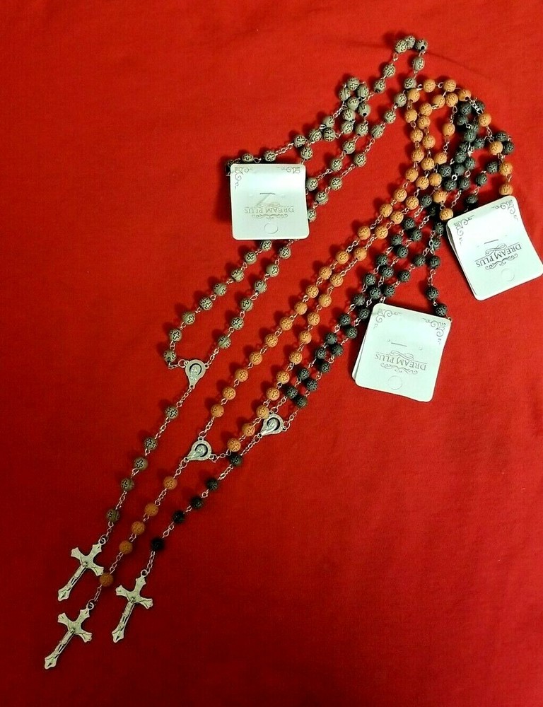 3  CHRISTIAN Catholic PRAYER  Beads Rosary NEW WITH TAG