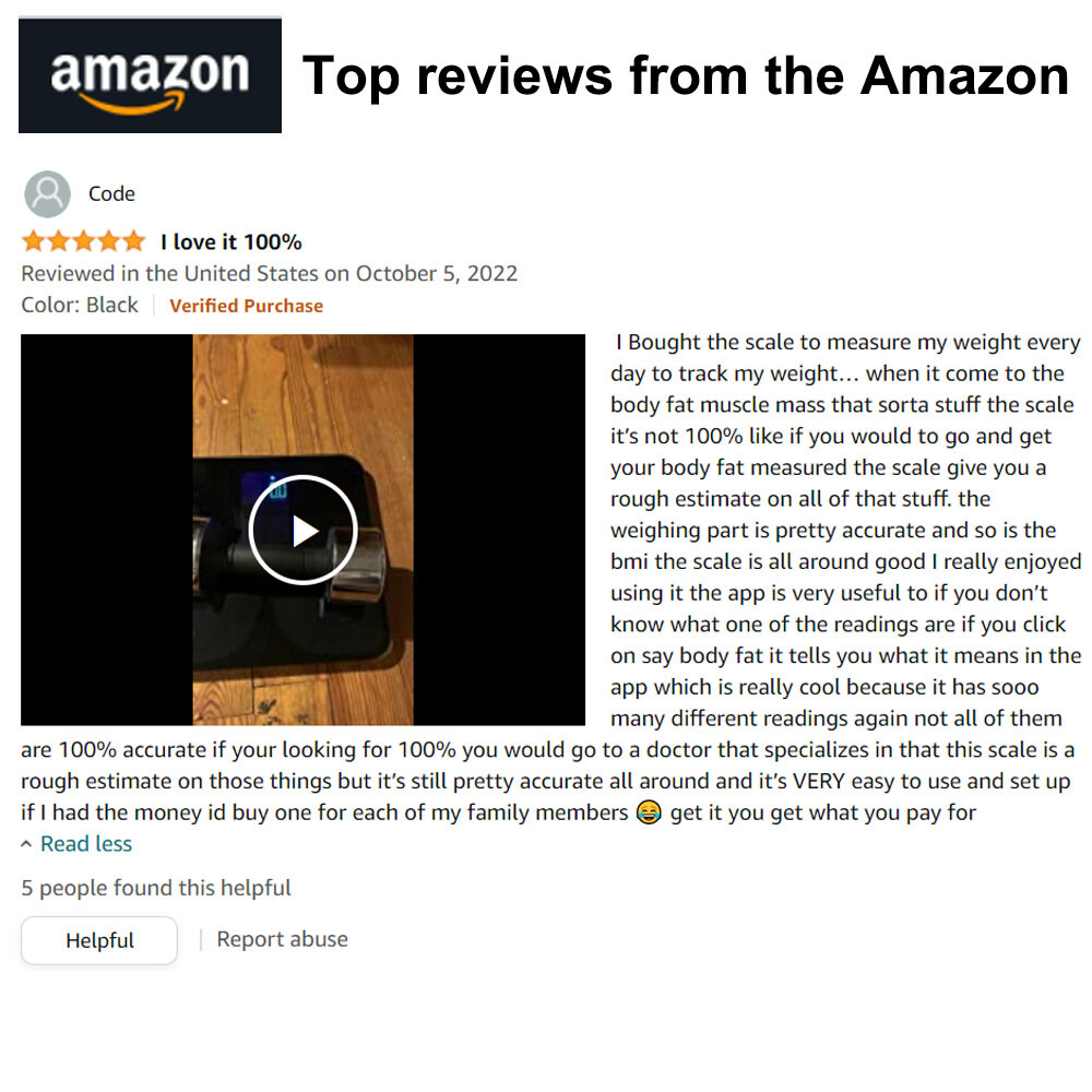 Body Scale Bathroom Scale for Heart Rate BMI Weight Fat free App, Refurbished