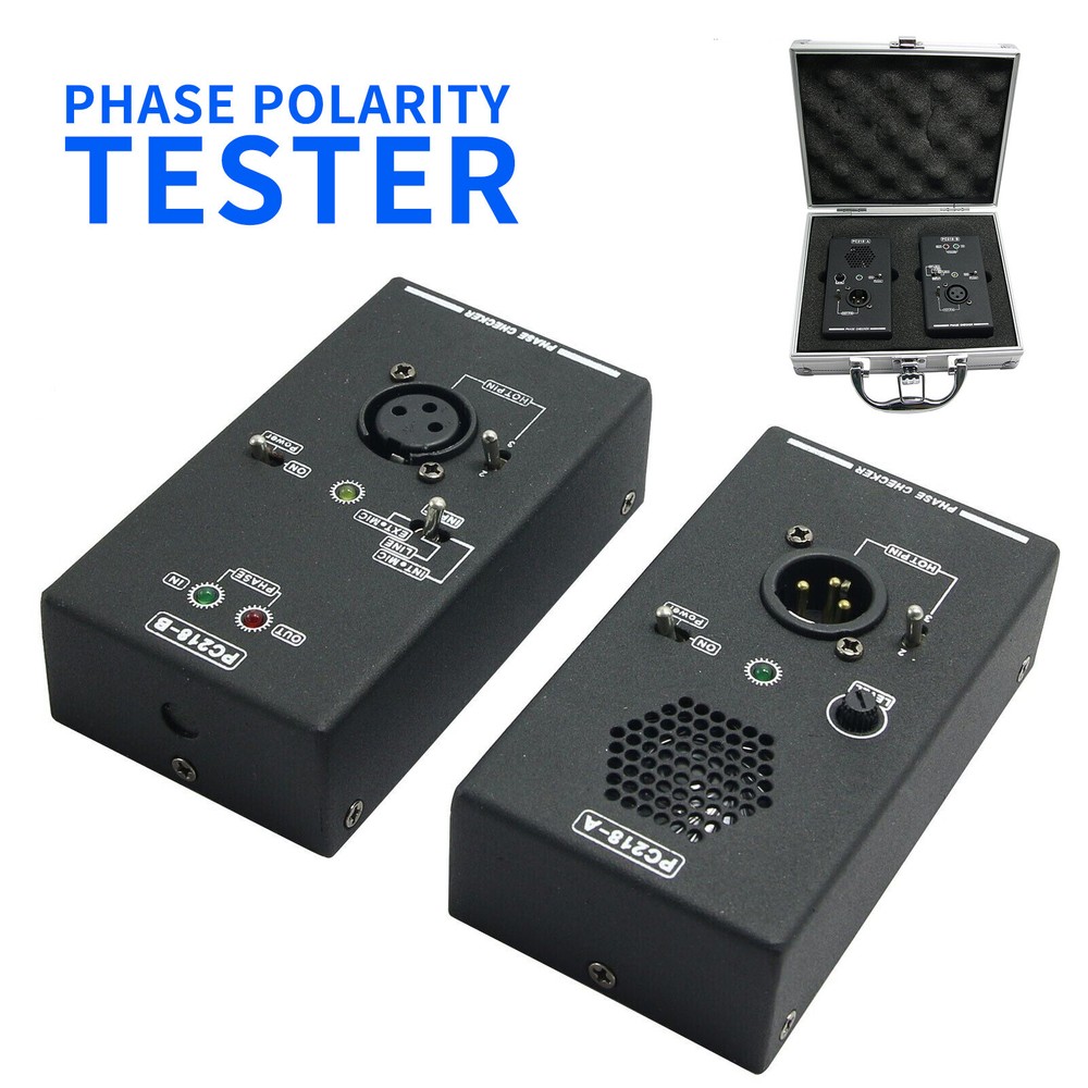 PC218 Phase Polarity Tester Checker Detector Speaker Microphone Sound Testing