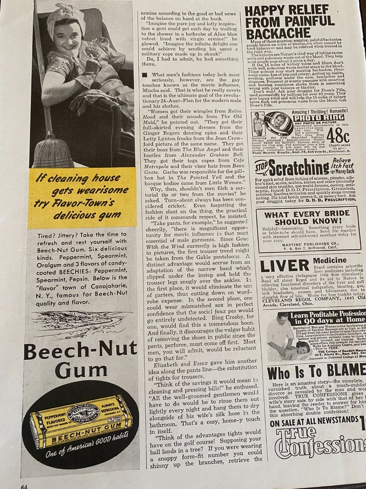 Beech Nut Gum, Vintage Print Ad, a