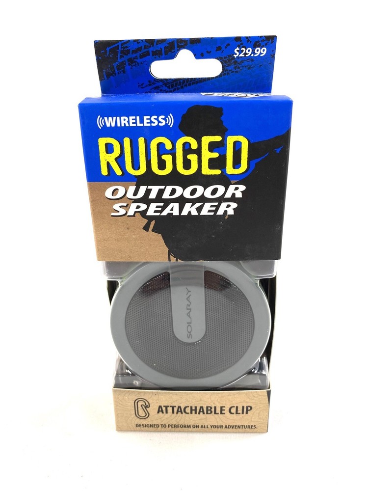 Solaray Rugged Tire Pattern (red) Outdoor Wireless Bluetooth Speaker with Clip