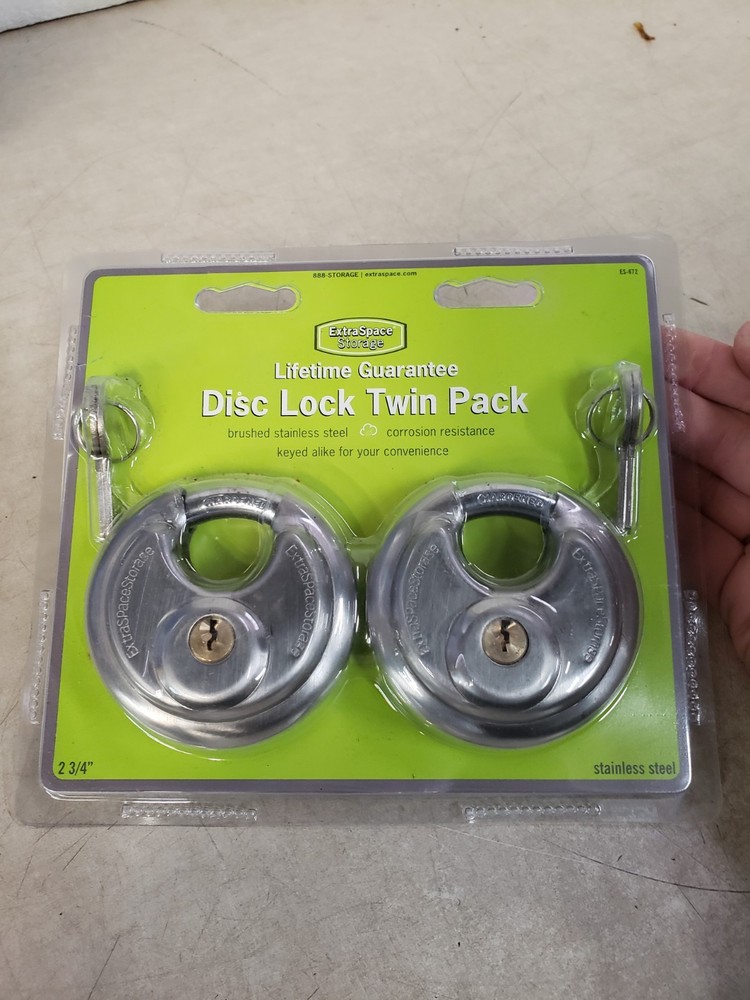 2 Pack - Extra Space Storage Locker Disc Lock 2-3/4"
