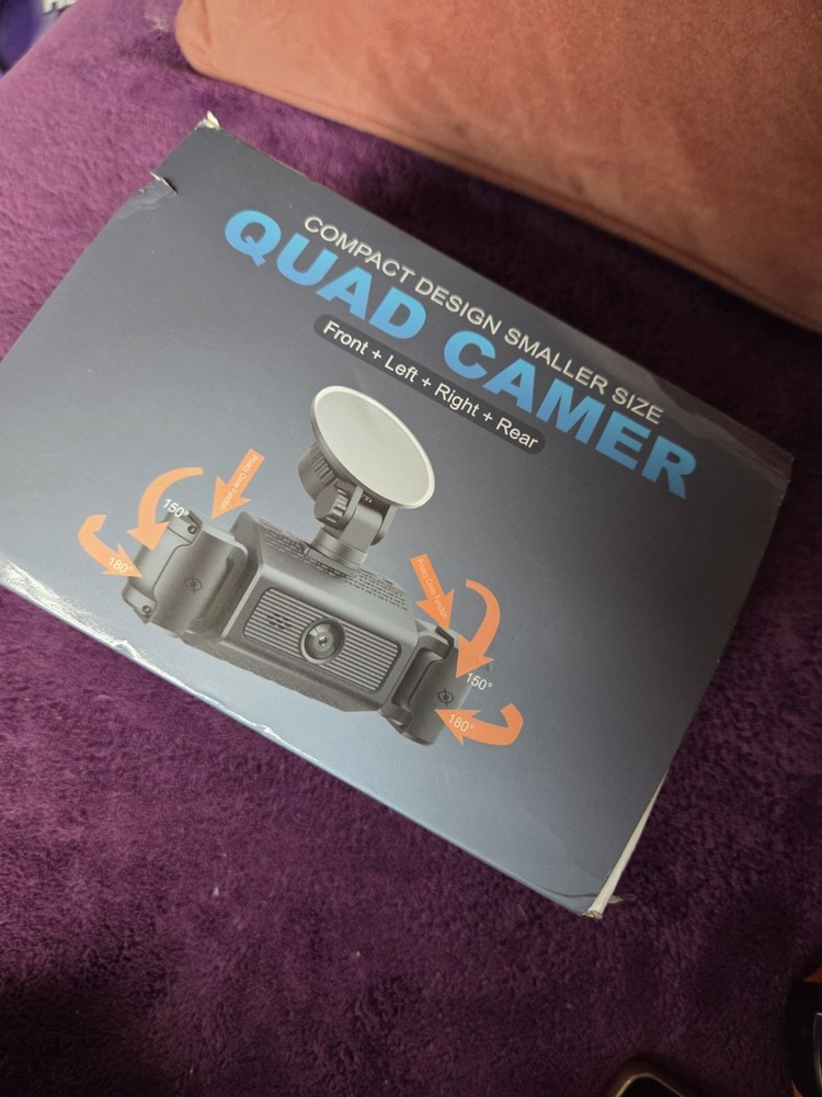 Quad Camera Compact Design Smaller Size Front+Left+Right+Rear Box Damage