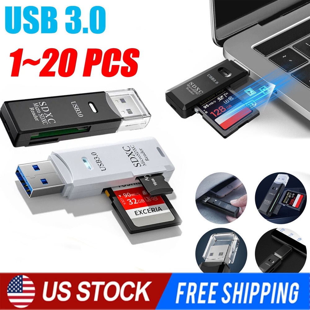 USB3.0 SD Card Reader for PC Micro SD Card to USB Adapter for Camera MemoryC lot