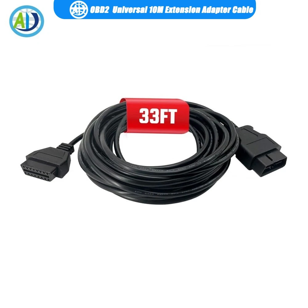 OBD2  Diagnostic Adapter 10M Extension Connector Plug Cable  for OBD2 Vehicles