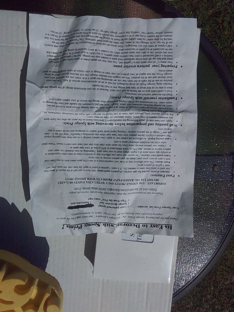 Vintage Wall Concepts Sponge Prints Chardonnay Pattern Tool Paint Decor Fabric