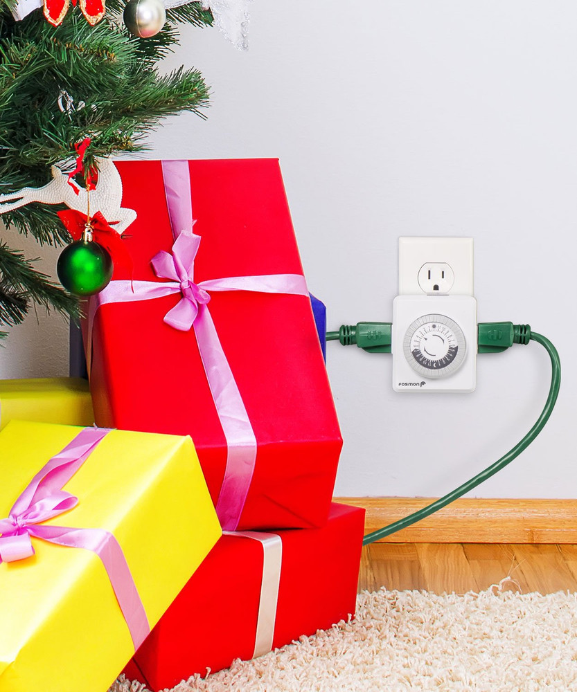 24-Hour Dual Timers Outlets for Electrical Outlets, Plug in Light Timer Programm