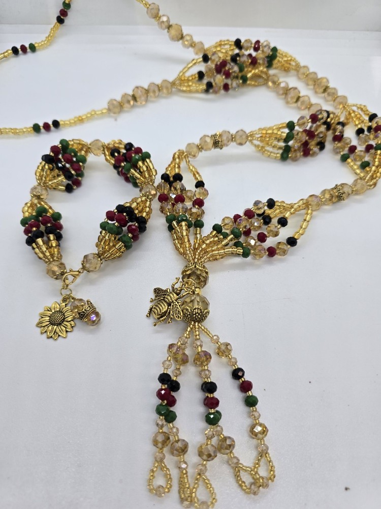 Set de collar e idde orisha OSHUN IBU KOLE