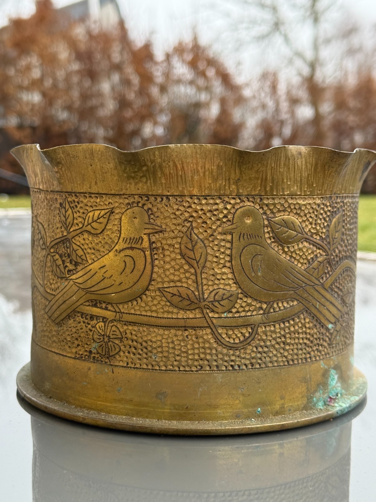 WWI German Trench Art Brass Artillery Shell – Karlsruhe Ammunition 1916