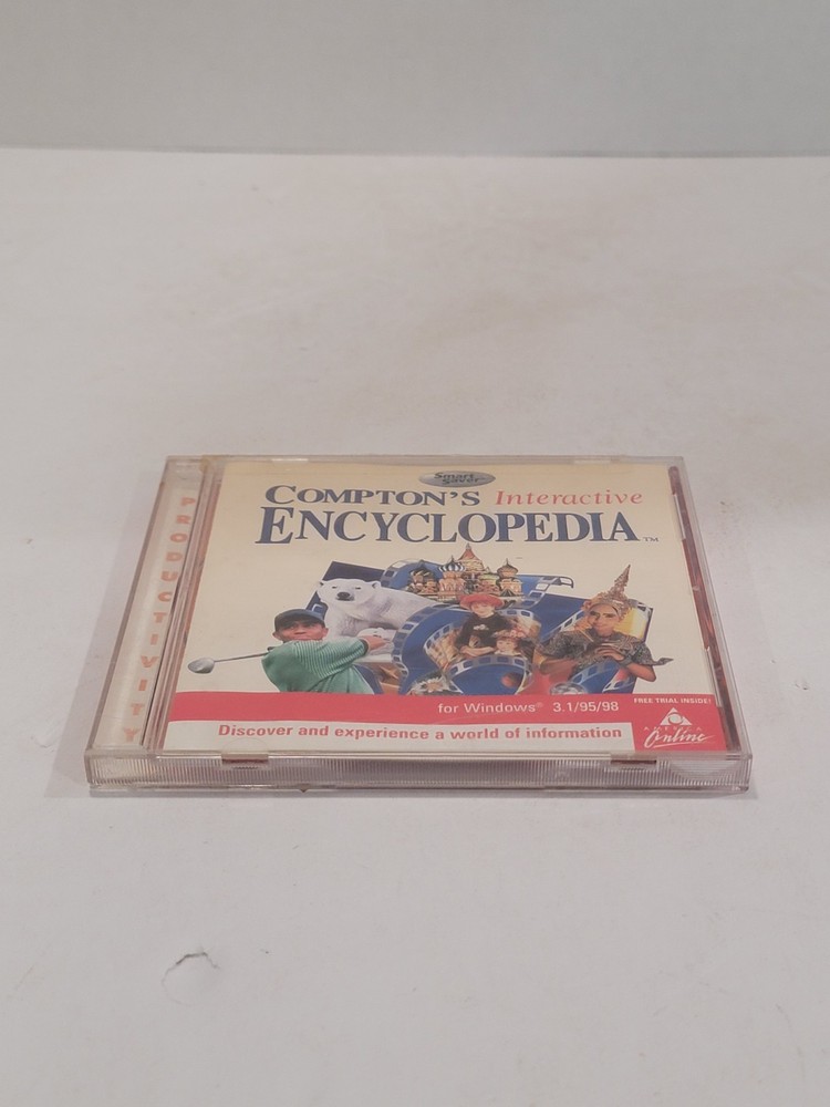 Smart Saver Comptons Interactive Encyclopedia CD-ROM - American Online Vintage