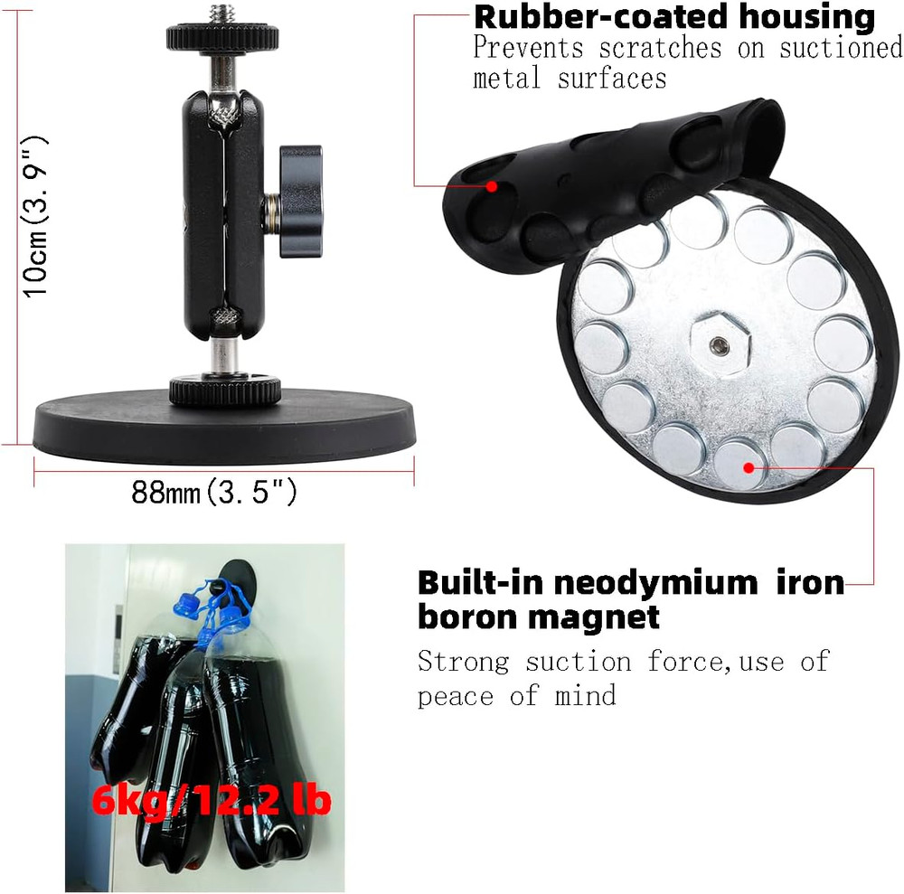 Magnetic Camera Mount with Magic Arm Compatible with DJI Osmo Pocket 3,Insta360