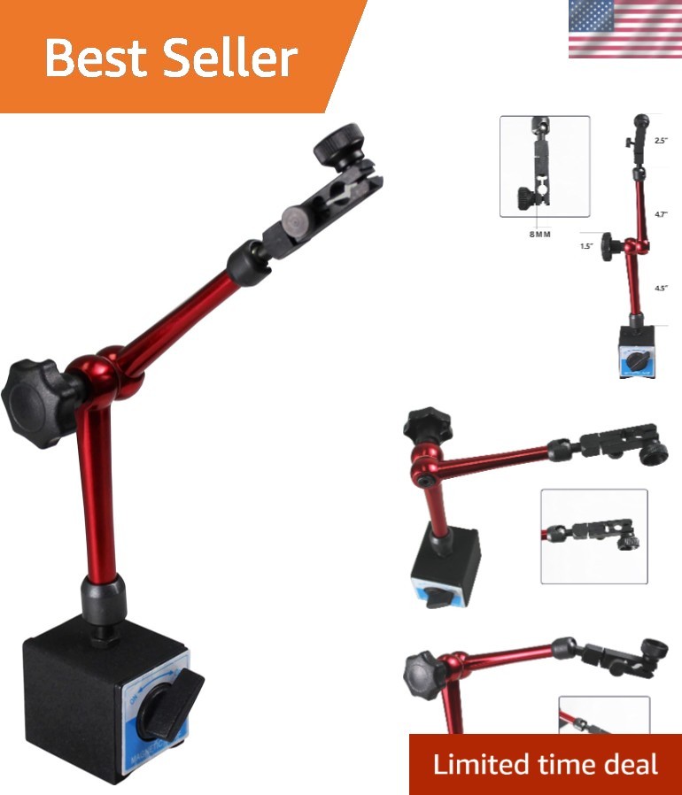 Versatile 14" Adjustable Magnetic  Indicator Holder for Secure Measurements
