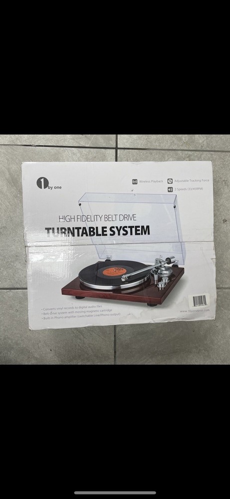 1 by ONE High Fidelity Belt Drive Turntable System
