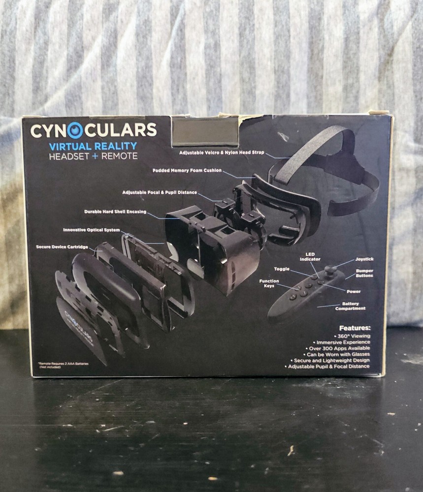 Cynoculars Mobile Virtual Reality Headset and Remote - New