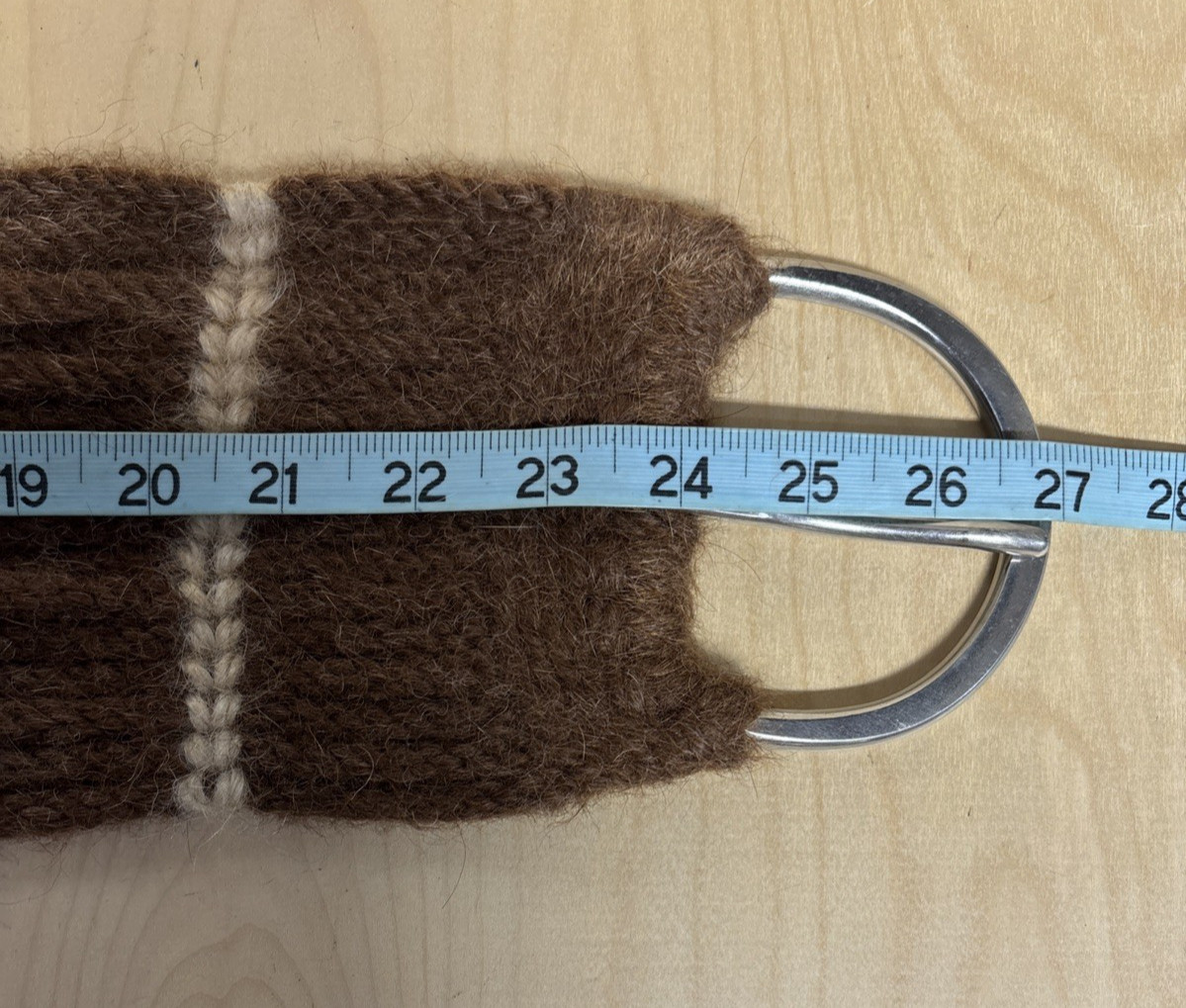Mohair Western Cinch - 27" BROWN/CREAM