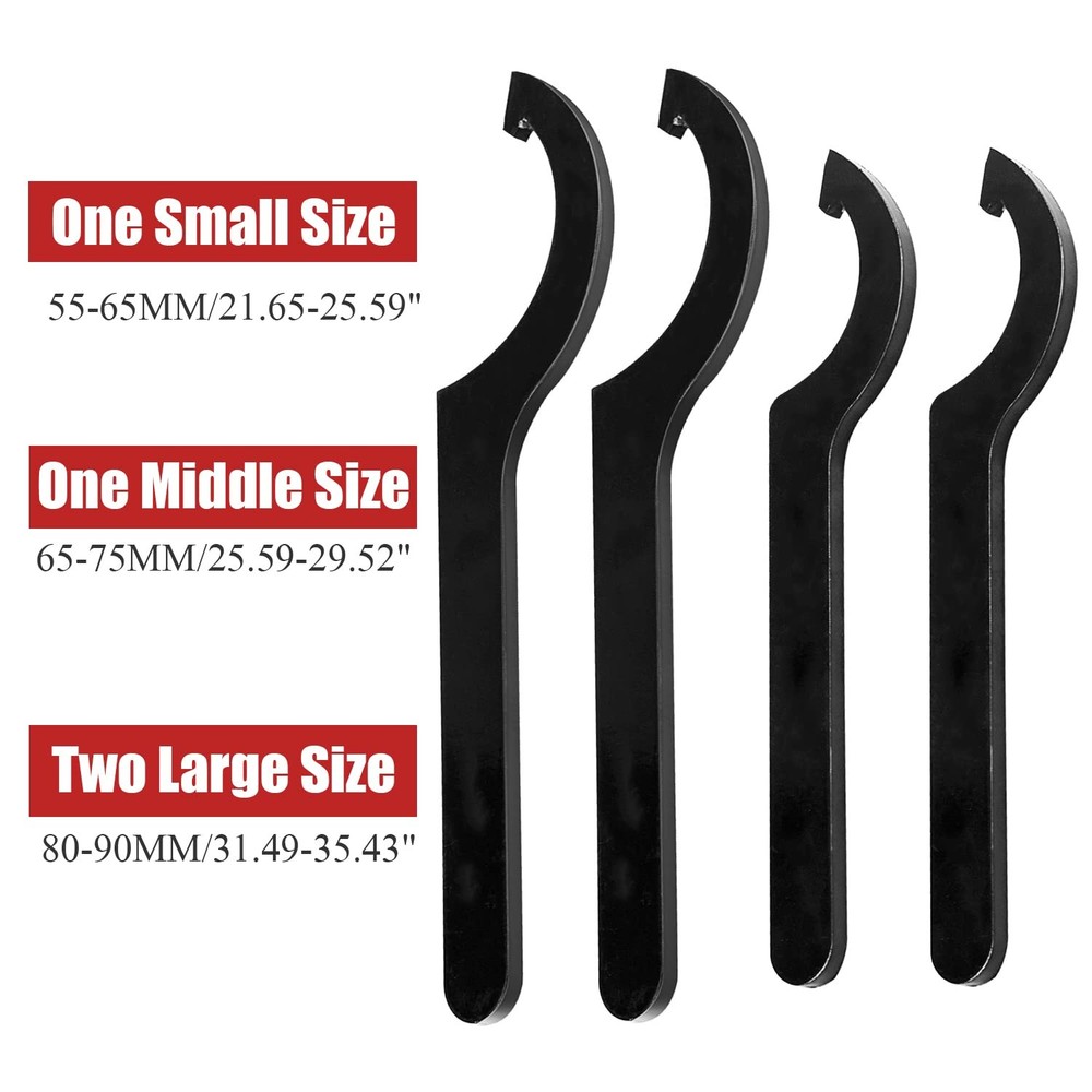 Coilover Adjustment Tool - 2 Large Steel Spanner Wrenches + 1 Small Wrench