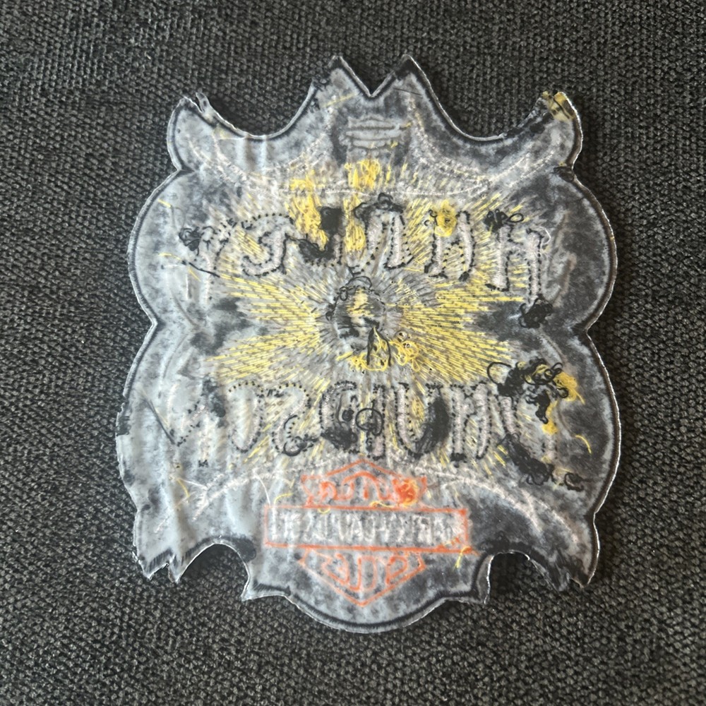 Harley Davidson Skull Bar & Shield Black White Vest Patch