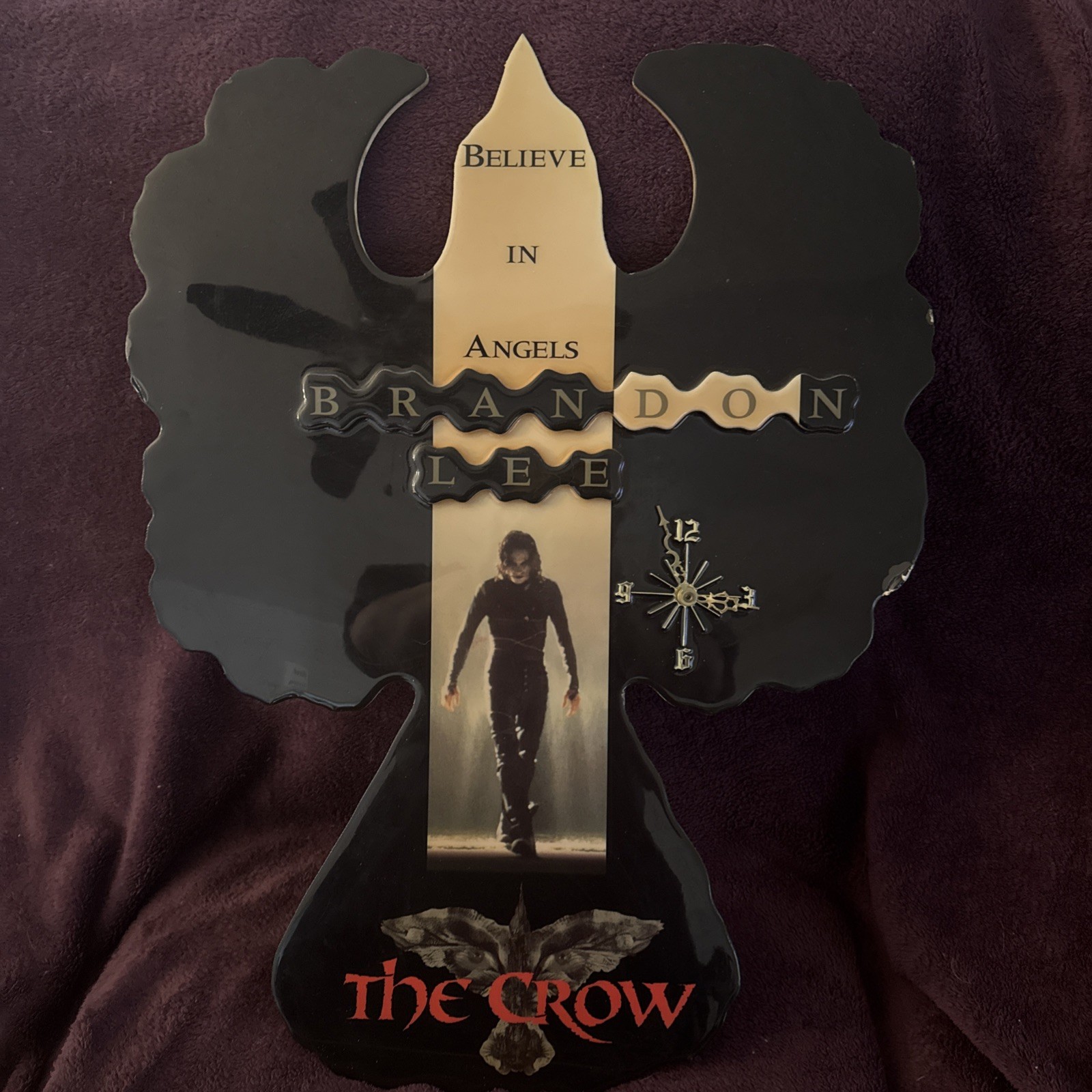 Vintage RARE! THE CROW B.Lee,Bel In Angels plastic top card board Poster Lg 28”￼