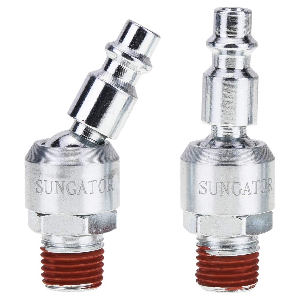 SUNGATOR 2-Pack 1/4 Inch Swivel Air Tool inch, Plug