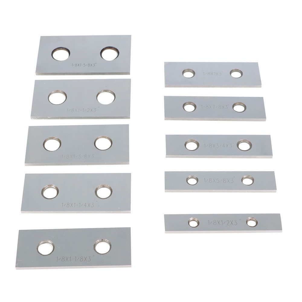 10 Pair 1/8 x 3" Precision Parallel Set Hardened Steel In Case Steel New