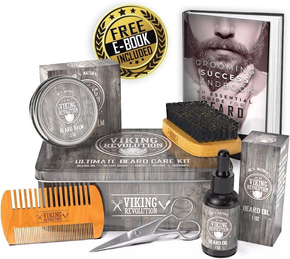 - Ultimate Beard Kit - Beard Grooming Kit with Beard Brush, Beard Comb, Beard Ba