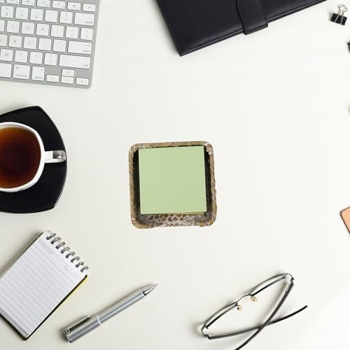 Sticky Note Holder Seagrass Post It Note Dispenser Woven 3 x 3 Inch Whitewash