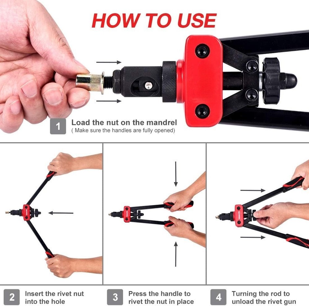 14-inch Rivet Nut Tool, Professional Manual Rivet Nut Installation