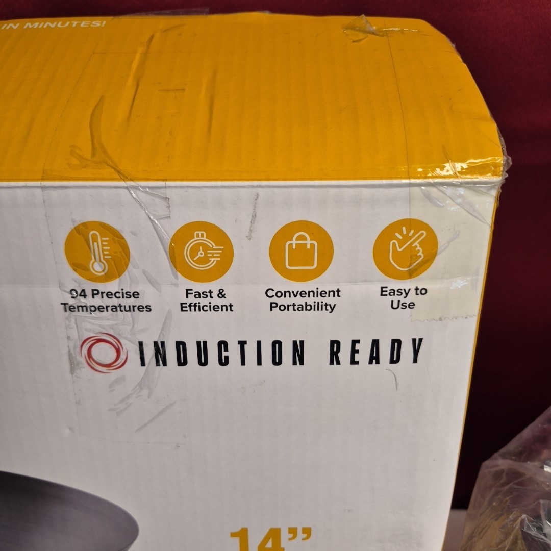 Nuwave Hot Wok Induction Cooktop with 14" Carbon Steel Wok