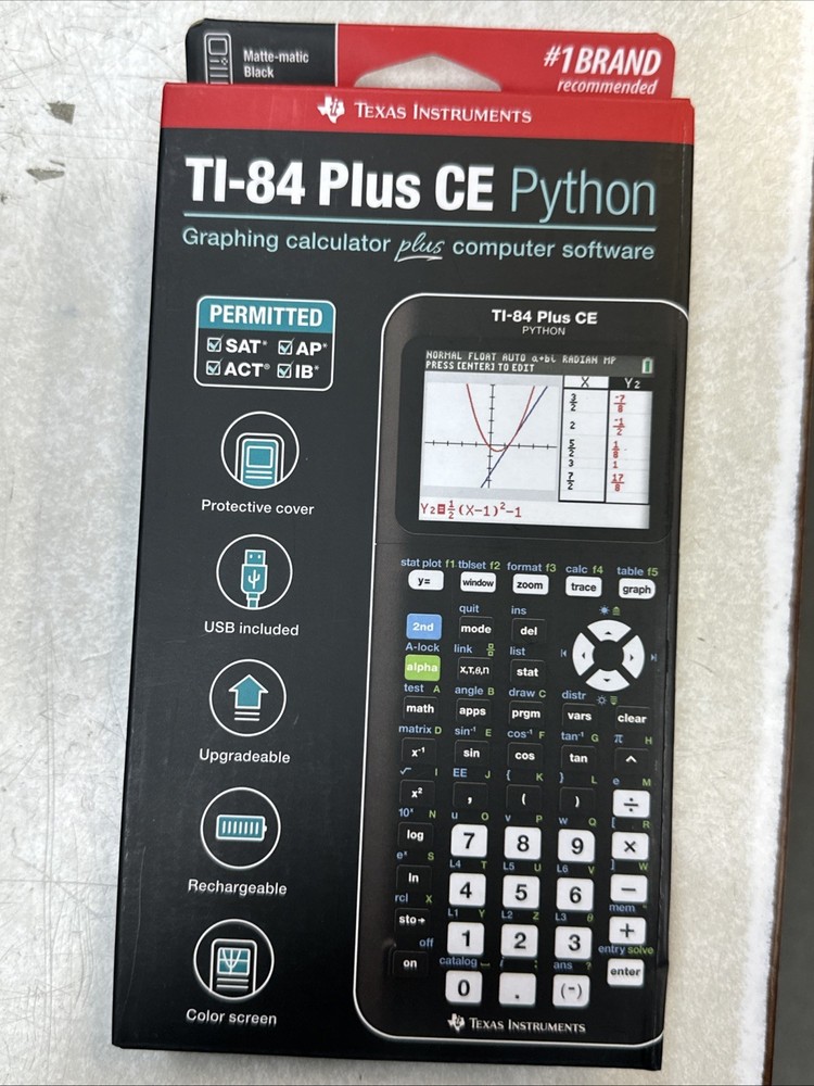*NEW* Texas Instruments Ti-84 Plus CE PYTHON Graphing Calculator, Black