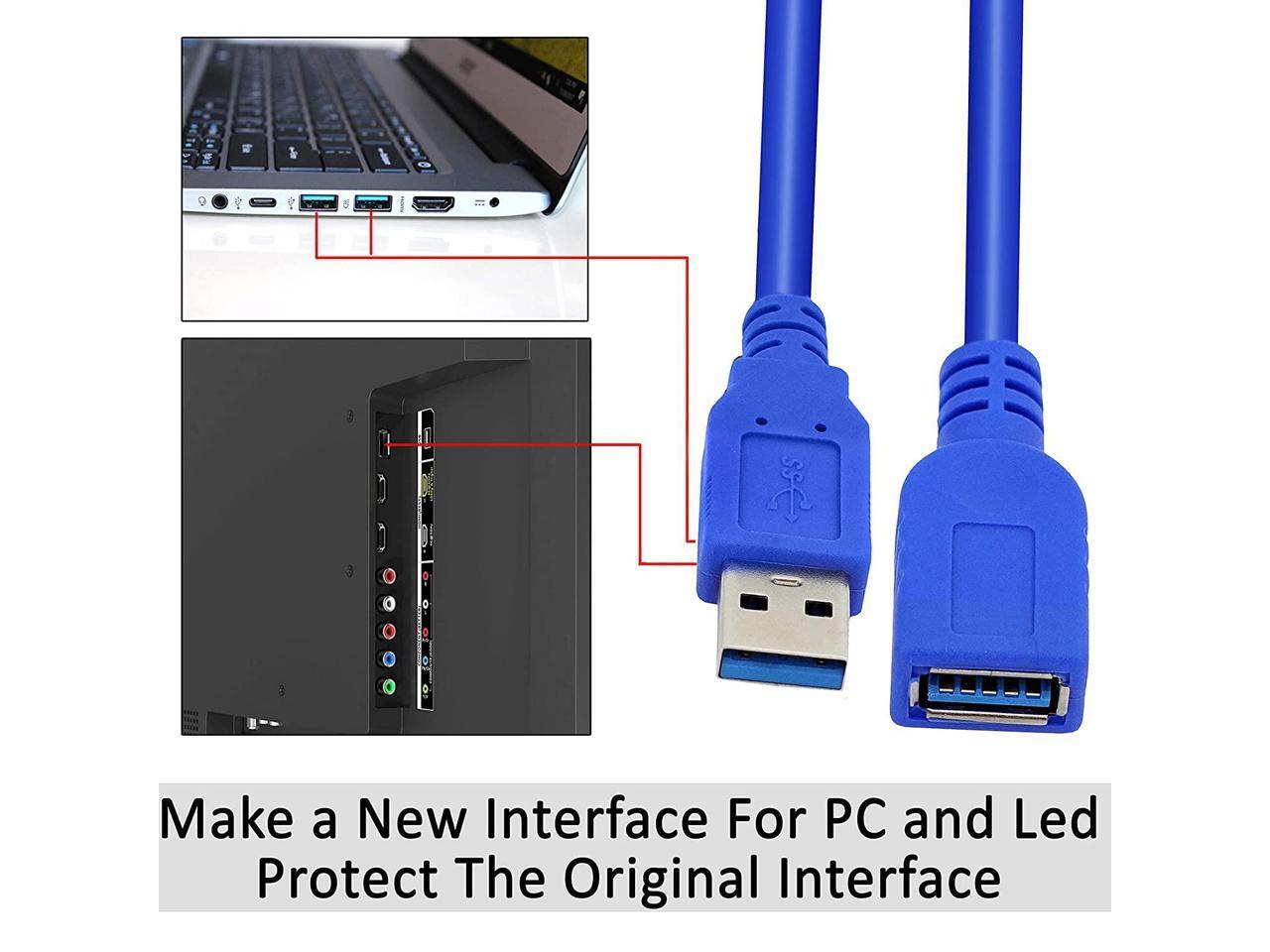 USB 3.0 Extension Cable High Speed Extender Cord Adapter Type A Male to Female