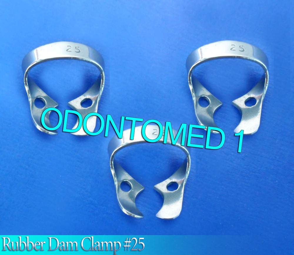 12 Endodontic Rubber Dam Clamp #25 Surgical Dental Instruments