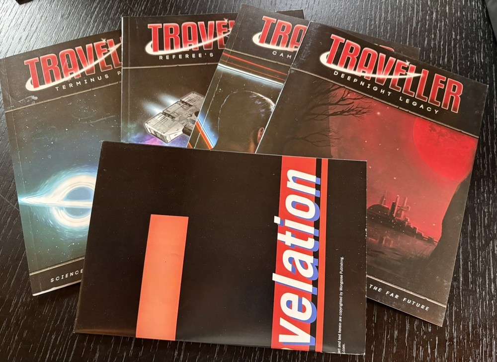 7-item bundle: Mongoose Traveller 2E: Deepnight Revelation complete set Ex/NM