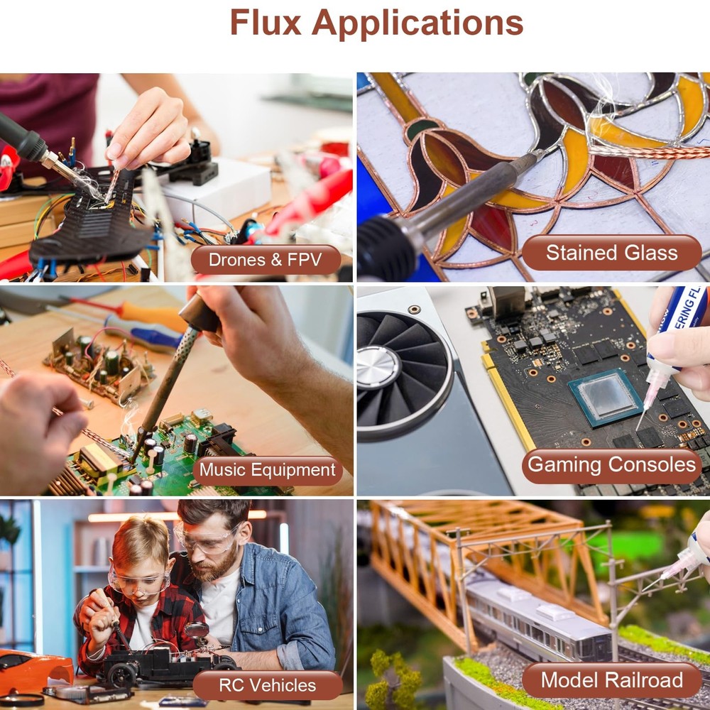 Lesnow Solder Flux Paste, 5 sets No Clean Soldering For Electronics...