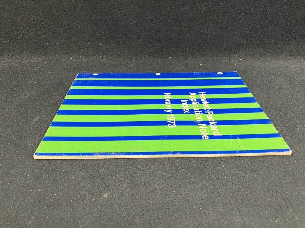 HEWLETT PACKARD APPLICATION NOTE INDEX, FEBRUARY 1973