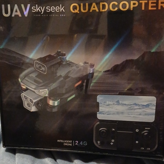 DMES UAV Sky Seeker Black Electric Quadcopter with Camera & App Control