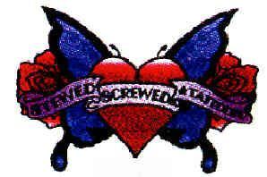 STEWED SCREWED TATTOOED BIKER MOTORCYCLE PATCH - PT143