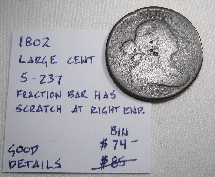 1802 Large Cent Good Details Coin AN687