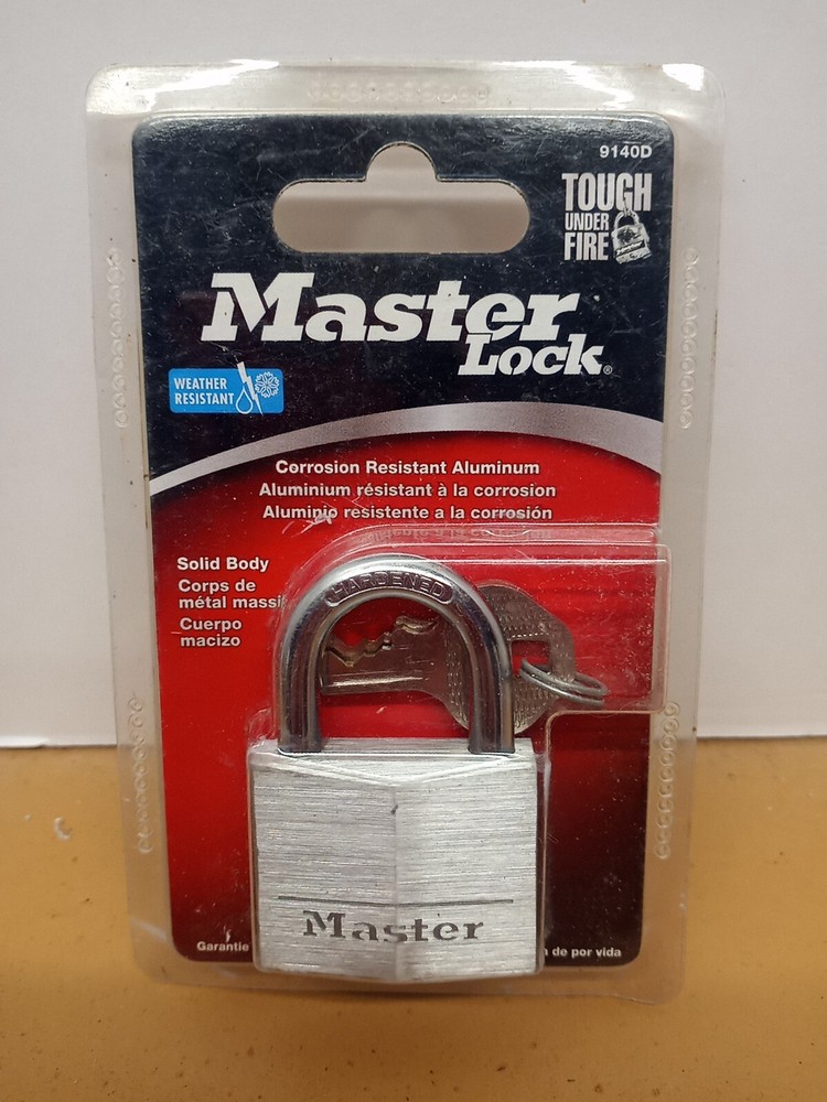 Master Lock Corrosion Resistant Aluminum Solid Body Padlock 9140D