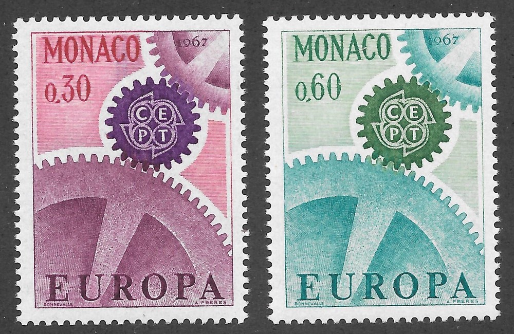 Monaco (1967) - Scott # 669 - 670,   MNH
