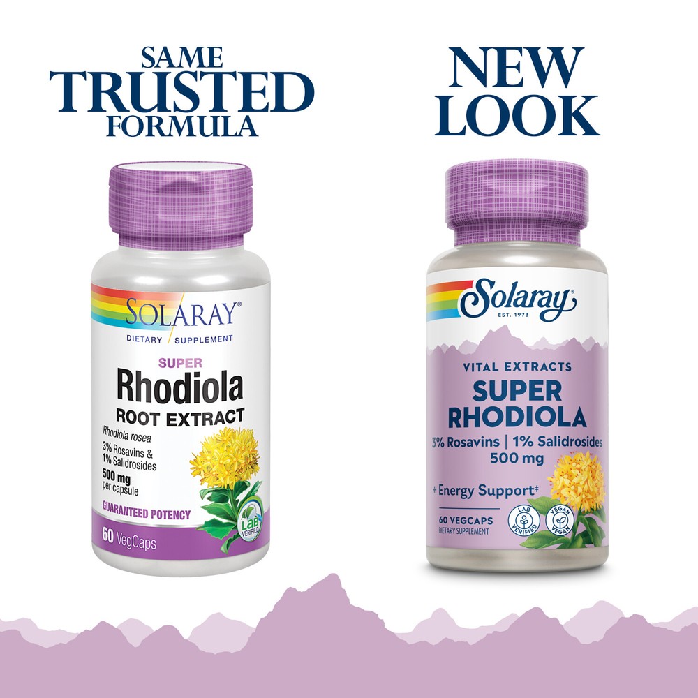 Solaray Super Rhodiola Root Extract 500mg | 60 VegCaps