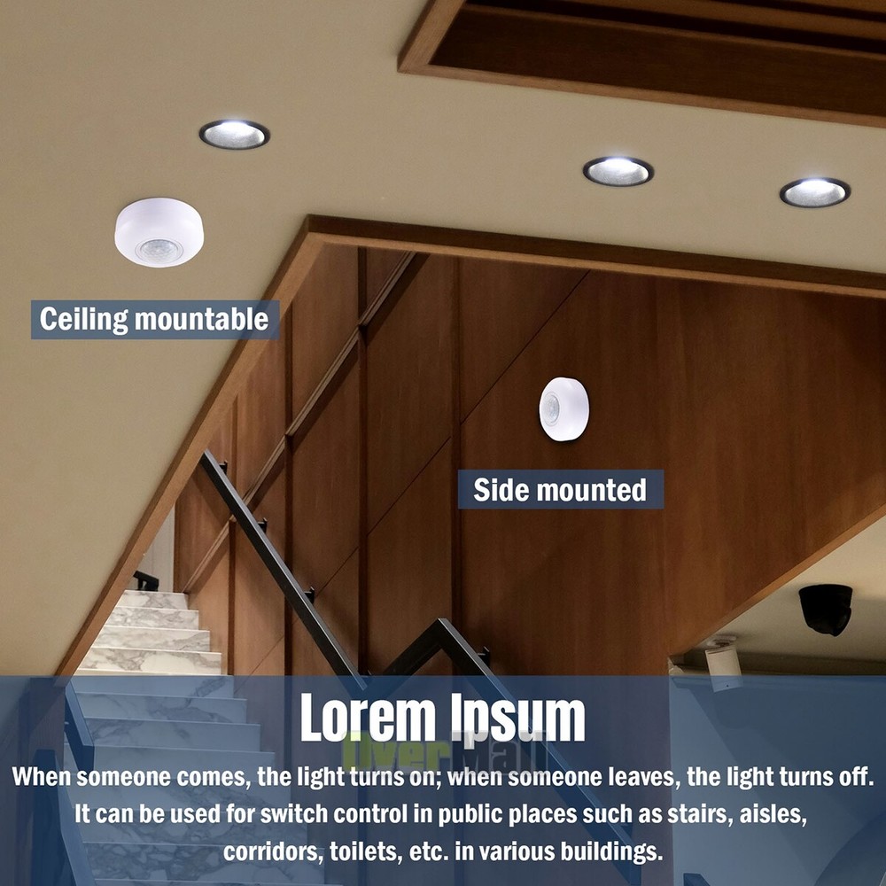 US Surface Mount PIR Ceiling Occupancy Motion Sensor Detector Light Switch 360°