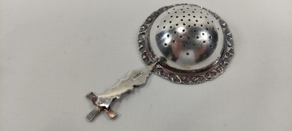 Vintage Dutch Silver Plated Windmill Over Cup Tea Strainer Rotating Sails HH 90