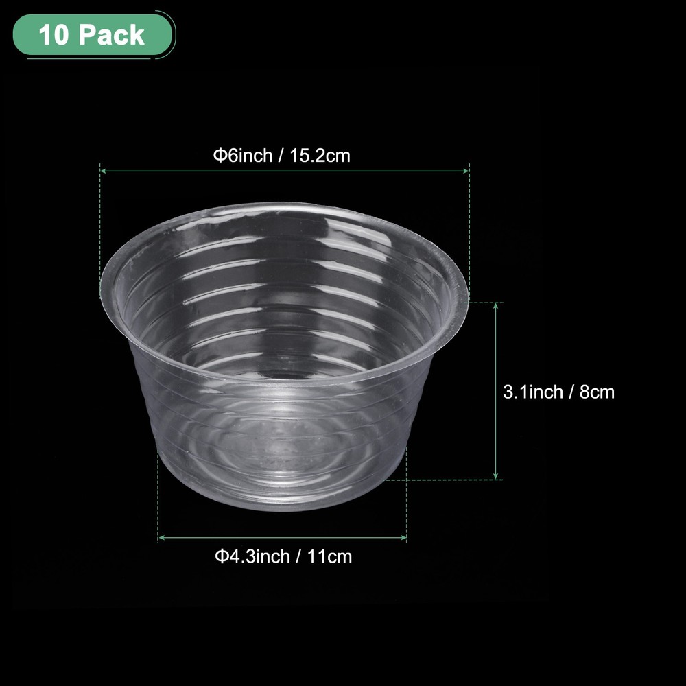10 Pack Planter Coasters 6" Plant Coasters [Transparent]