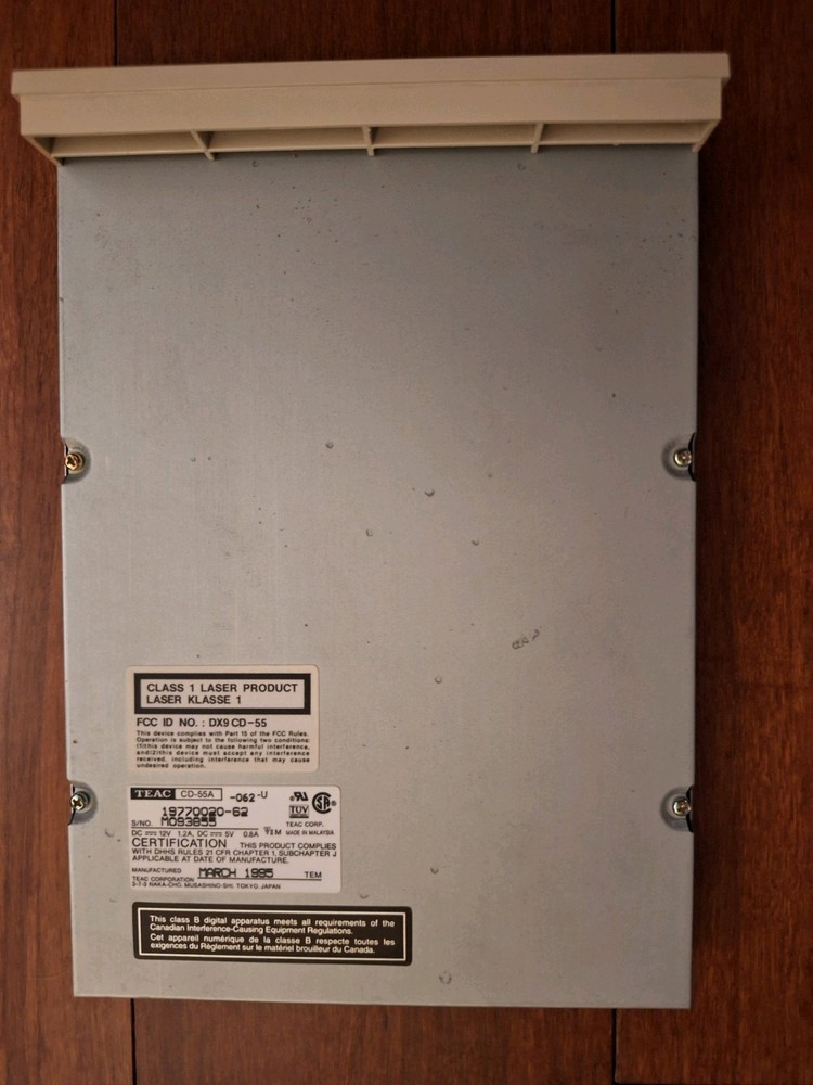 TEAC Vintage Model CD-55A Superquad 4X PC CD-ROM Drive