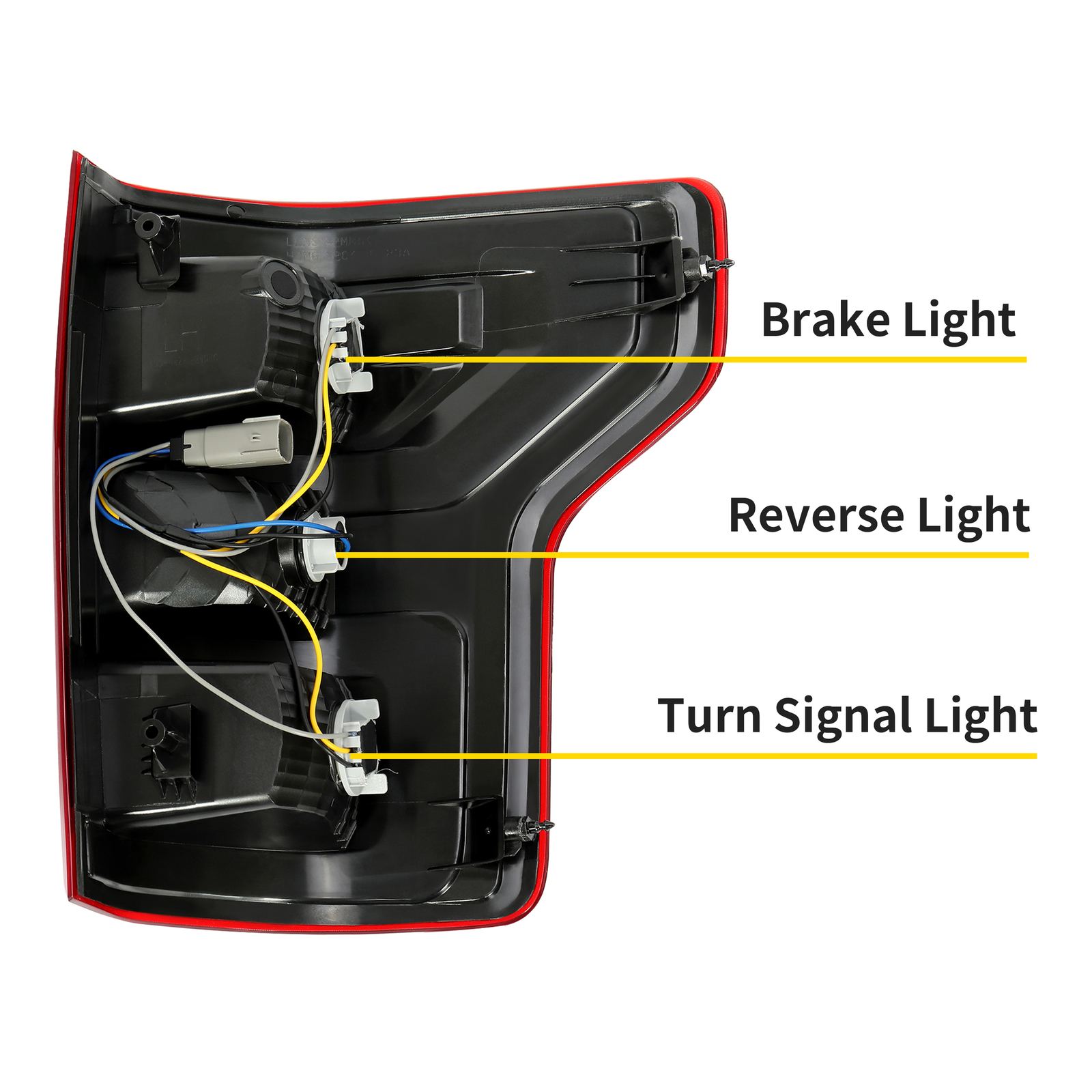 For Ford F150 F-150 2018 2019 2020 Red Lens Rear Tail Light Lamp LH Driver Side