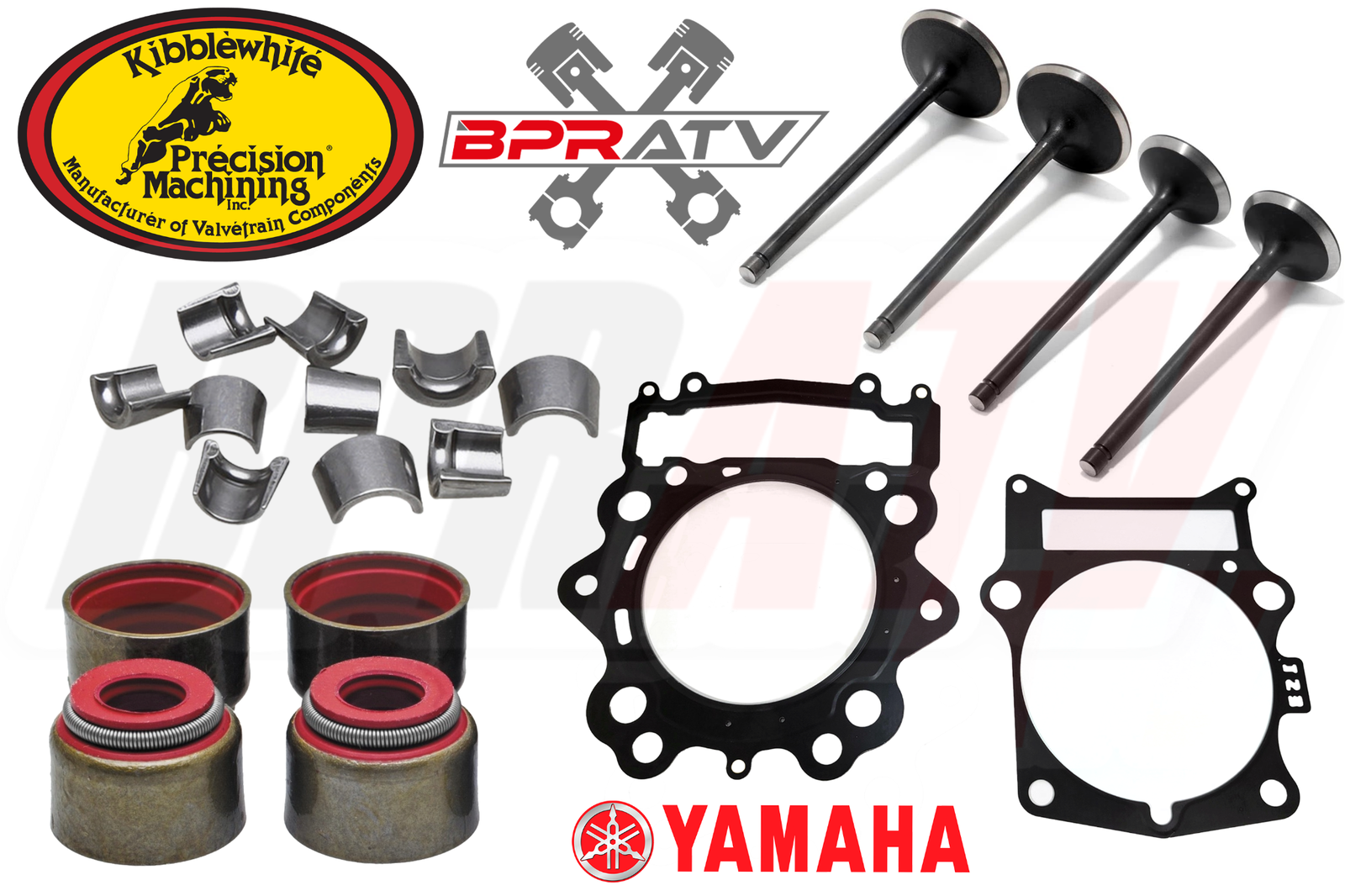 Yamaha Raptor 700 YFM700R Intake Exhaust Valve Kit KIBBLEWHITE Red Seals Keepers