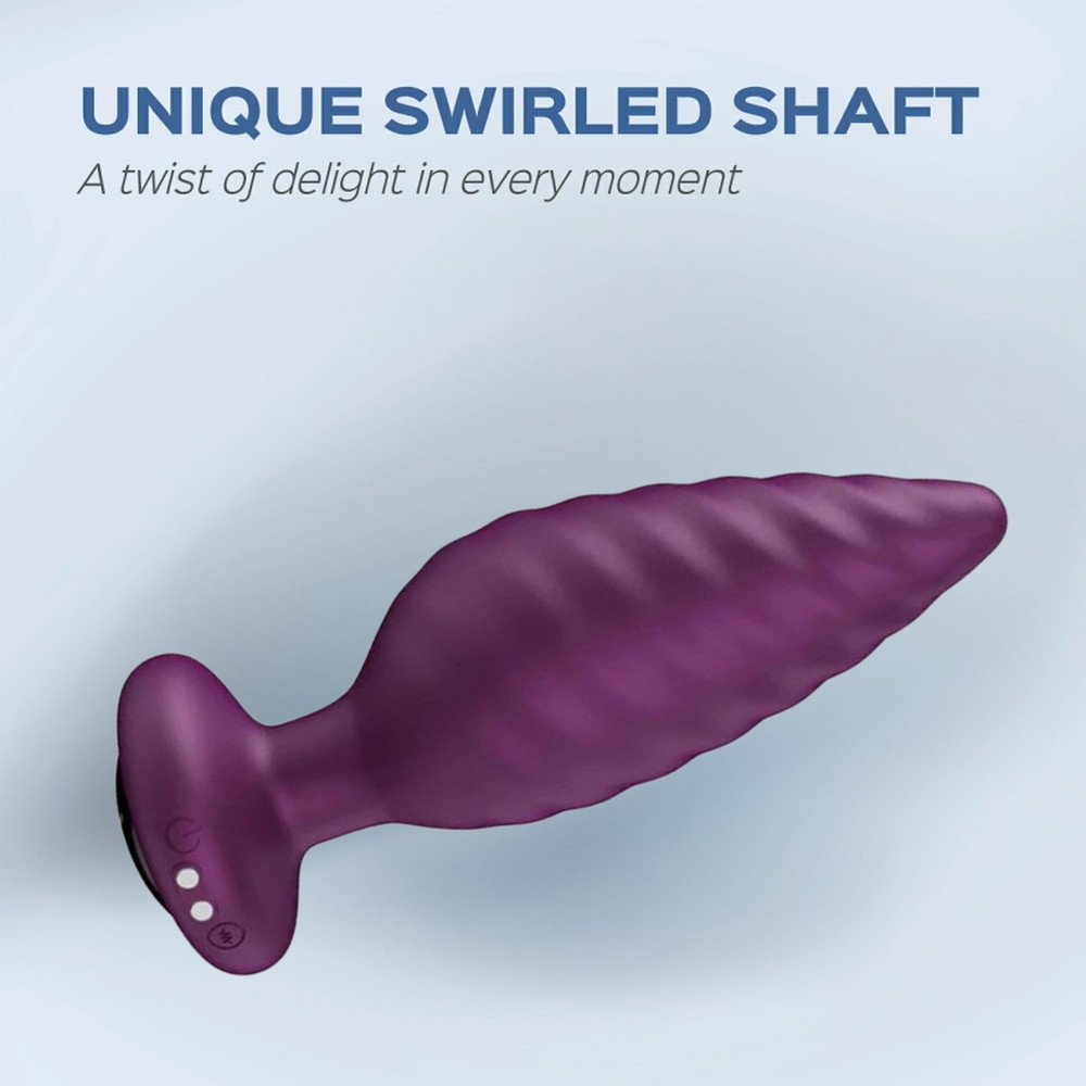Silicone App Controlled Rotating Butt Plug Anal Probe Rechargeable Stimulator