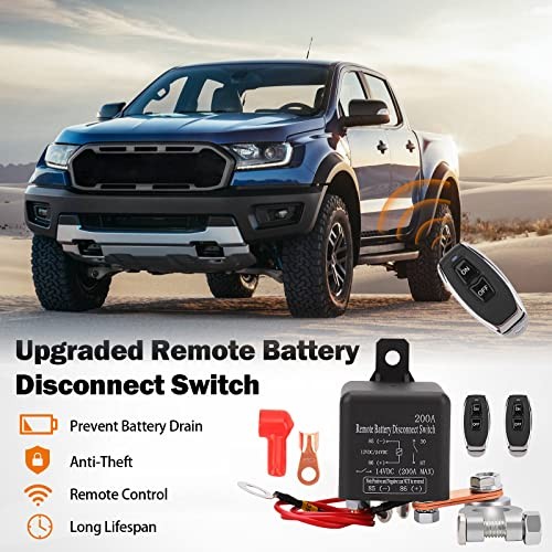 200A Rated 360A Starting Current Remote Battery Disconnect Switch DC 12V 200a